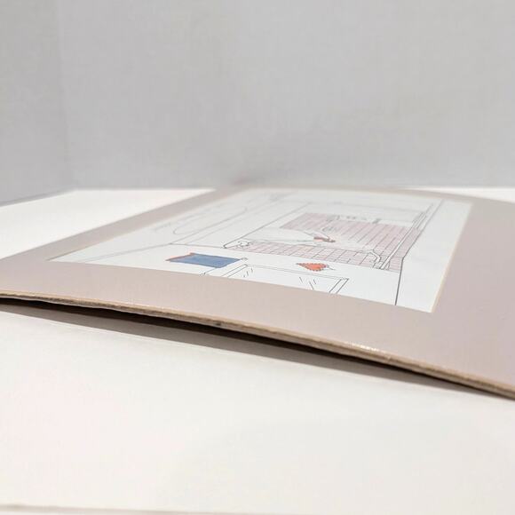 Vtg Roylynn Evans Sweet and Showered Chicken Signed Art Print 1988 Matted Sealed - Picture 9 of 10